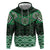 New Zealand Aotearoa Hoodie Green Taniko Art Maori Pattern