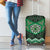 New Zealand Aotearoa Luggage Cover Green Taniko Art Maori Pattern