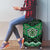 New Zealand Aotearoa Luggage Cover Green Taniko Art Maori Pattern