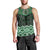 New Zealand Aotearoa Men Tank Top Green Taniko Art Maori Pattern