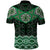 New Zealand Aotearoa Polo Shirt Green Taniko Art Maori Pattern