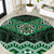 New Zealand Aotearoa Round Carpet Green Taniko Art Maori Pattern