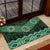 New Zealand Aotearoa Rubber Doormat Green Taniko Art Maori Pattern