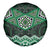 New Zealand Aotearoa Spare Tire Cover Green Taniko Art Maori Pattern