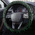 New Zealand Aotearoa Steering Wheel Cover Green Taniko Art Maori Pattern