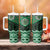 New Zealand Aotearoa Tumbler With Handle Green Taniko Art Maori Pattern