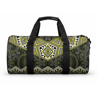 New Zealand Aotearoa Duffle Bag Yellow Taniko Art Maori Pattern LT05 One size Yellow - Polynesian Pride