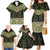 New Zealand Aotearoa Family Matching Mermaid Dress and Hawaiian Shirt Yellow Taniko Art Maori Pattern