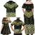 New Zealand Aotearoa Family Matching Off Shoulder Maxi Dress and Hawaiian Shirt Yellow Taniko Art Maori Pattern