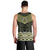 New Zealand Aotearoa Men Tank Top Yellow Taniko Art Maori Pattern