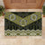 New Zealand Aotearoa Rubber Doormat Yellow Taniko Art Maori Pattern