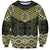 New Zealand Aotearoa Sweatshirt Yellow Taniko Art Maori Pattern