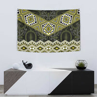 New Zealand Aotearoa Tapestry Yellow Taniko Art Maori Pattern