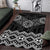 New Zealand Aotearoa Area Rug Black Taniko Art Maori Pattern