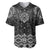 New Zealand Aotearoa Baseball Jersey Black Taniko Art Maori Pattern