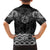 New Zealand Aotearoa Family Matching Long Sleeve Bodycon Dress and Hawaiian Shirt Black Taniko Art Maori Pattern