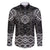 New Zealand Aotearoa Family Matching Off Shoulder Short Dress and Hawaiian Shirt Black Taniko Art Maori Pattern