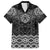 New Zealand Aotearoa Family Matching Puletasi and Hawaiian Shirt Black Taniko Art Maori Pattern