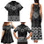 New Zealand Aotearoa Family Matching Tank Maxi Dress and Hawaiian Shirt Black Taniko Art Maori Pattern