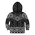 New Zealand Aotearoa Kid Hoodie Black Taniko Art Maori Pattern