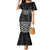 New Zealand Aotearoa Mermaid Dress Black Taniko Art Maori Pattern