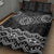 New Zealand Aotearoa Quilt Bed Set Black Taniko Art Maori Pattern