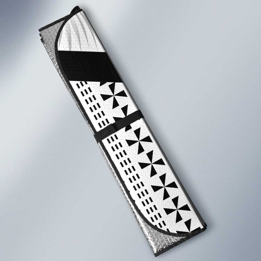 Custom Fiji 2026 Rugby Auto Sun Shade Fijian Tapa Pattern