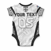 Custom Fiji 2026 Rugby Baby Onesie Fijian Tapa Pattern