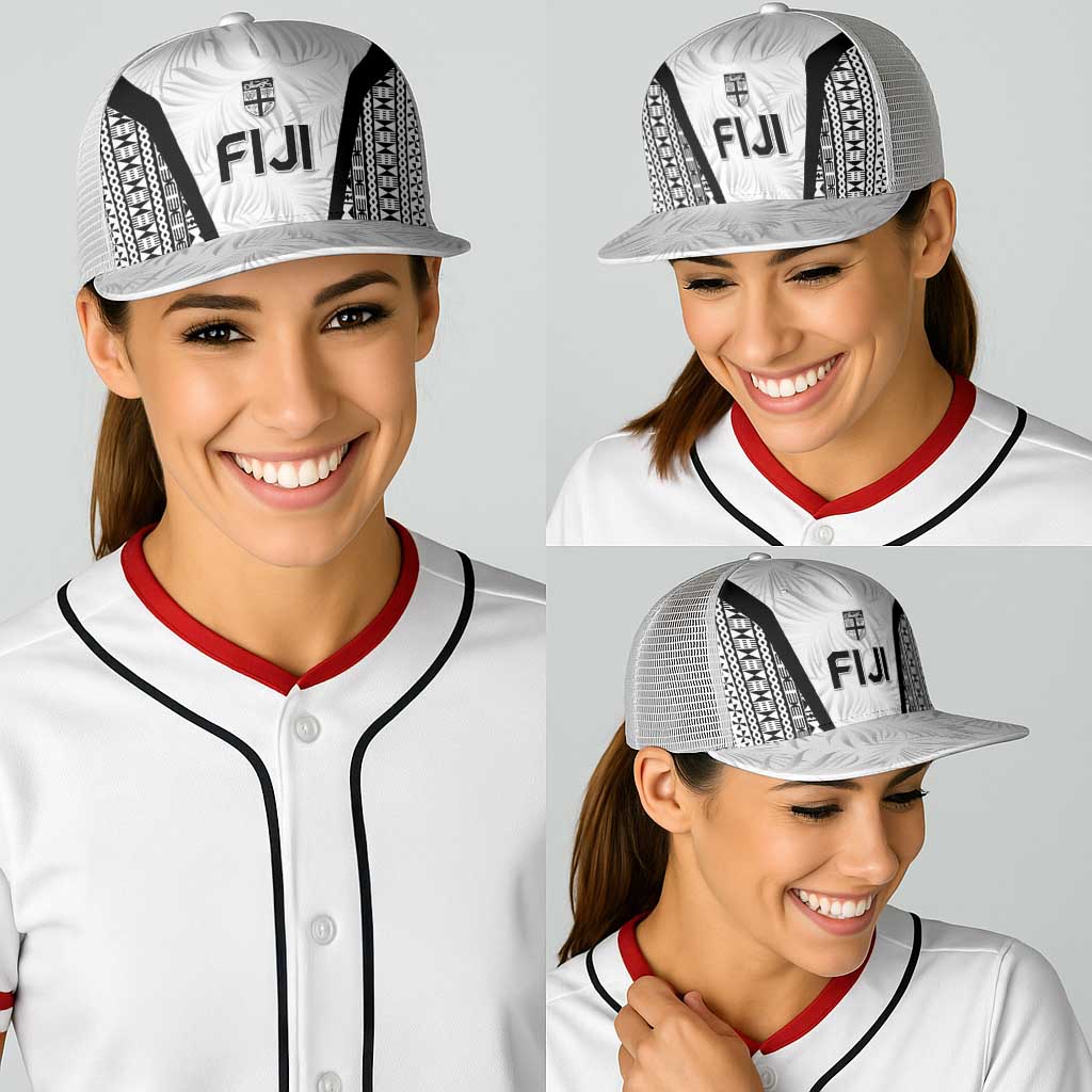 Fiji 2026 Rugby Baseball Net Cap Fijian Tapa Pattern