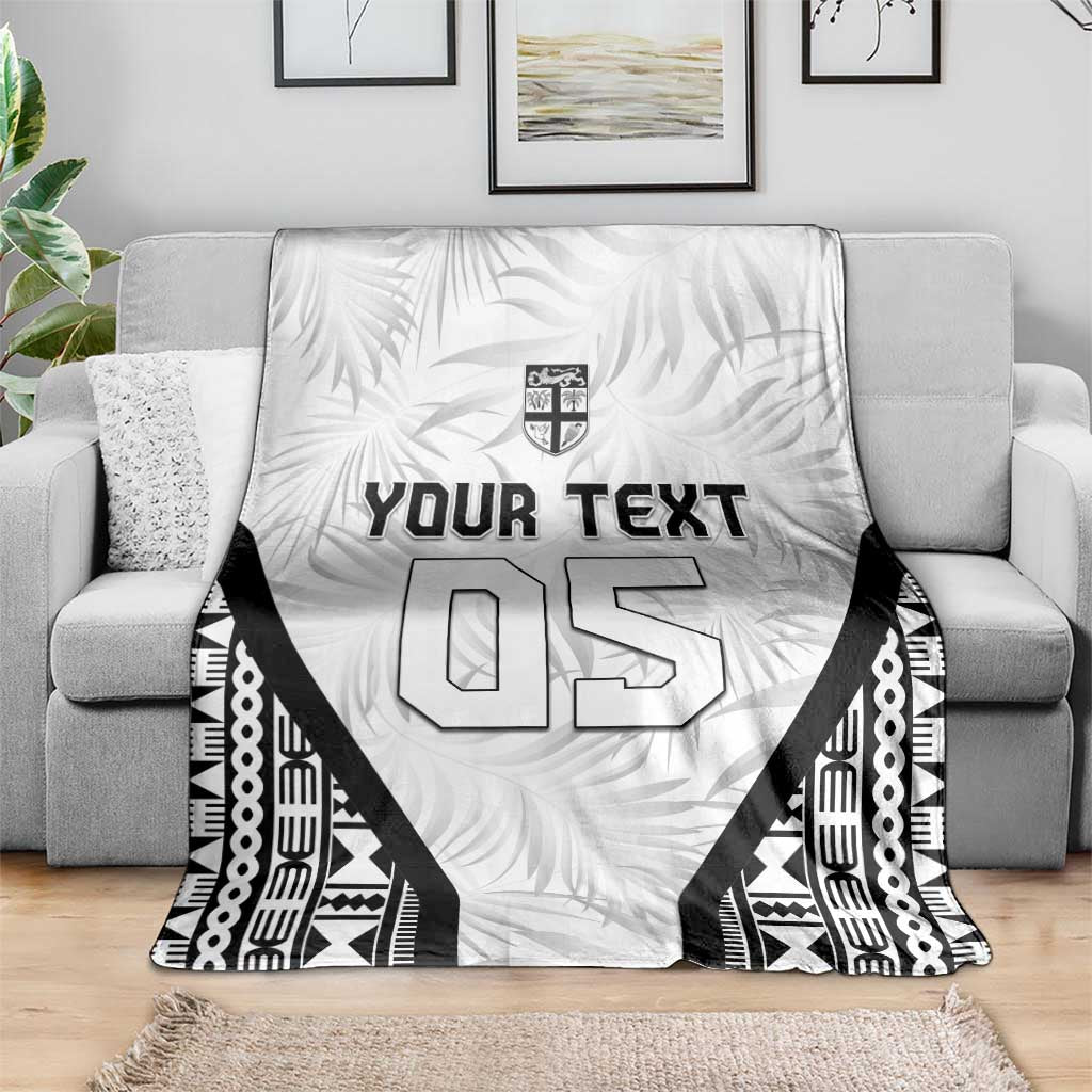 Custom Fiji 2026 Rugby Blanket Fijian Tapa Pattern
