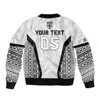 Custom Fiji 2026 Rugby Bomber Jacket Fijian Tapa Pattern