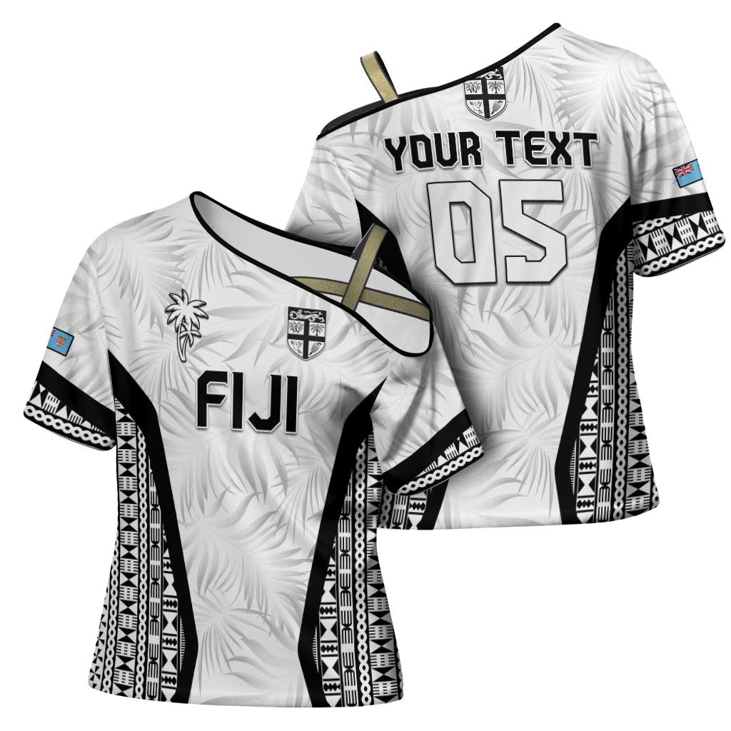 Custom Fiji 2026 Rugby Cross Shoulder Shirt Fijian Tapa Pattern