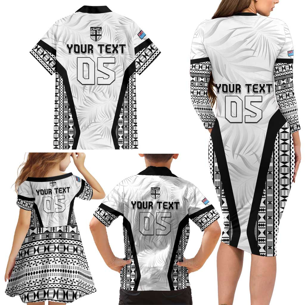 Custom Fiji 2026 Rugby Family Matching Long Sleeve Bodycon Dress and Hawaiian Shirt Fijian Tapa Pattern LT05 - Polynesian Pride