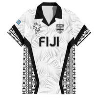 Custom Fiji 2026 Rugby Family Matching Off The Shoulder Long Sleeve Dress and Hawaiian Shirt Fijian Tapa Pattern LT05 Dad's Shirt - Short Sleeve White - Polynesian Pride