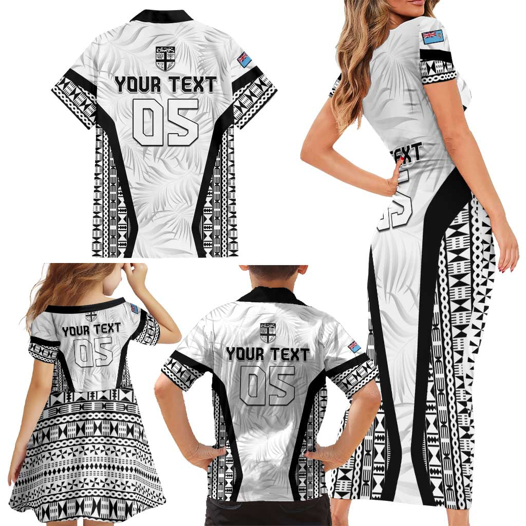 Custom Fiji 2026 Rugby Family Matching Short Sleeve Bodycon Dress and Hawaiian Shirt Fijian Tapa Pattern LT05 - Polynesian Pride