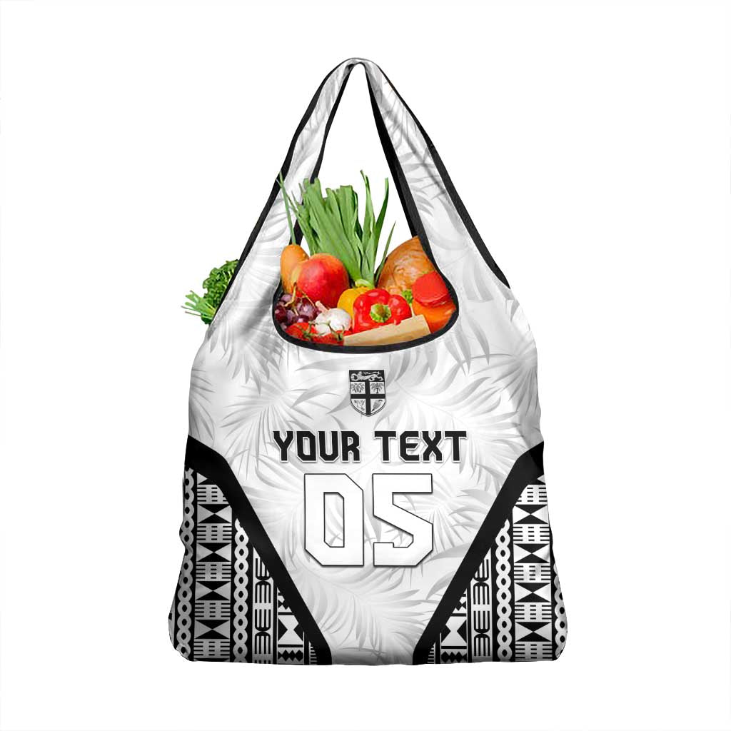Custom Fiji 2026 Rugby Grocery Bag Fijian Tapa Pattern