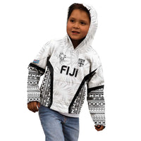 Custom Fiji 2026 Rugby Kid Hoodie Fijian Tapa Pattern