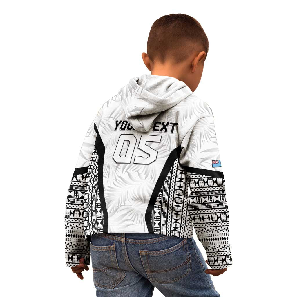 Custom Fiji 2026 Rugby Kid Hoodie Fijian Tapa Pattern