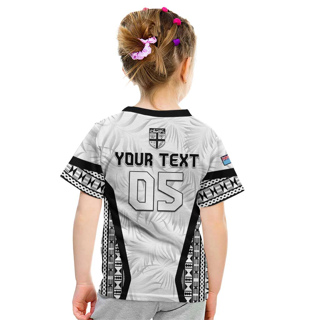 Custom Fiji 2026 Rugby Kid T Shirt Fijian Tapa Pattern
