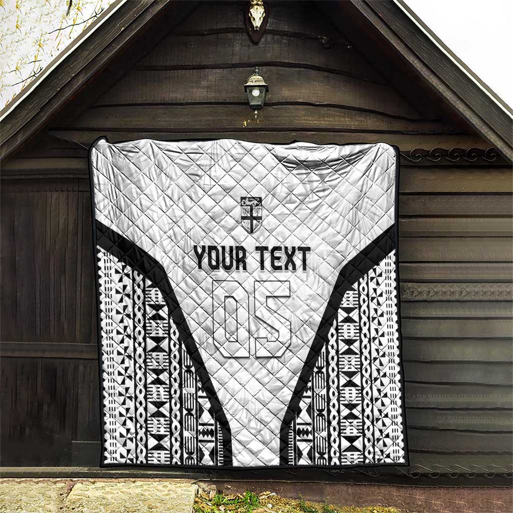 Custom Fiji 2026 Rugby Quilt Fijian Tapa Pattern
