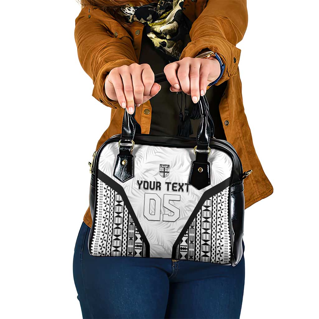 Custom Fiji 2026 Rugby Shoulder Handbag Fijian Tapa Pattern