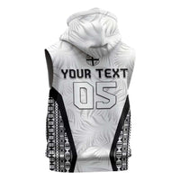 Custom Fiji 2026 Rugby Sleeveless Hoodie Fijian Tapa Pattern
