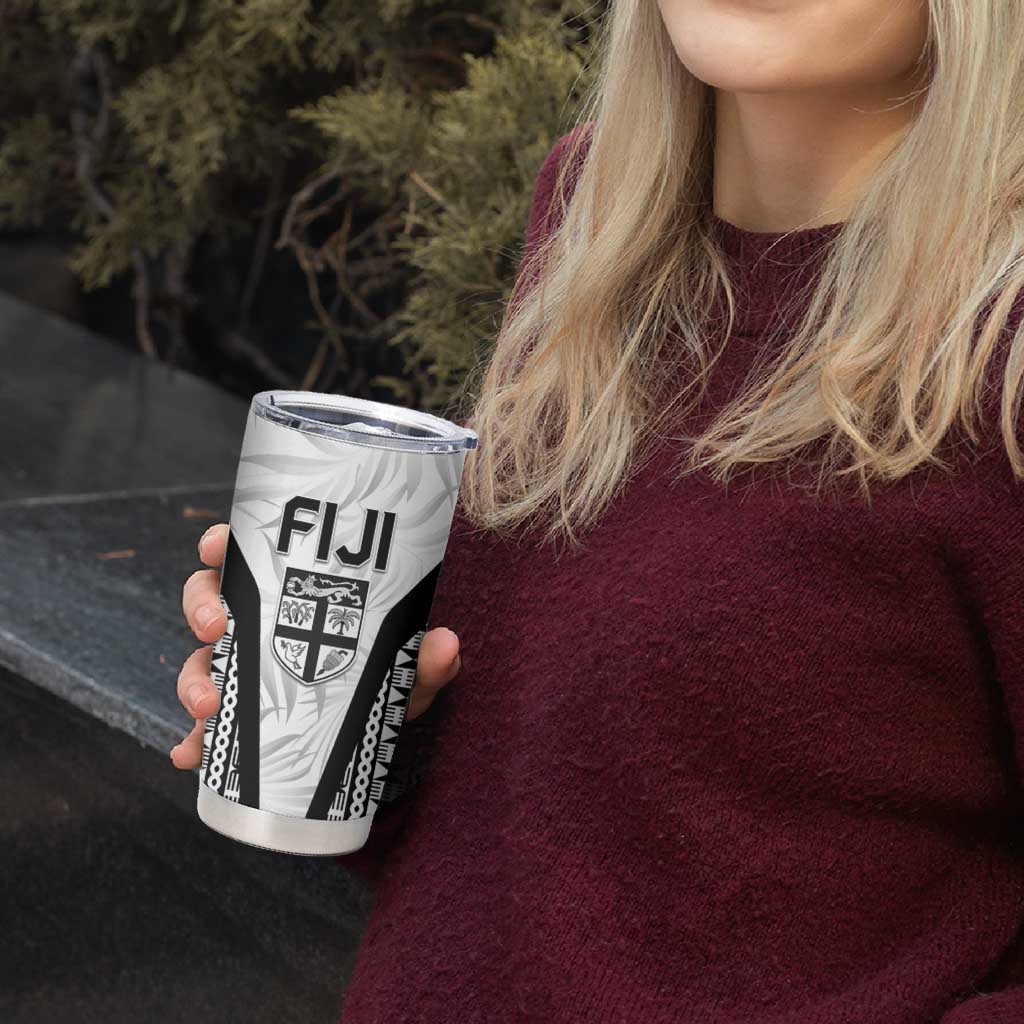Custom Fiji 2026 Rugby Tumbler Cup Fijian Tapa Pattern