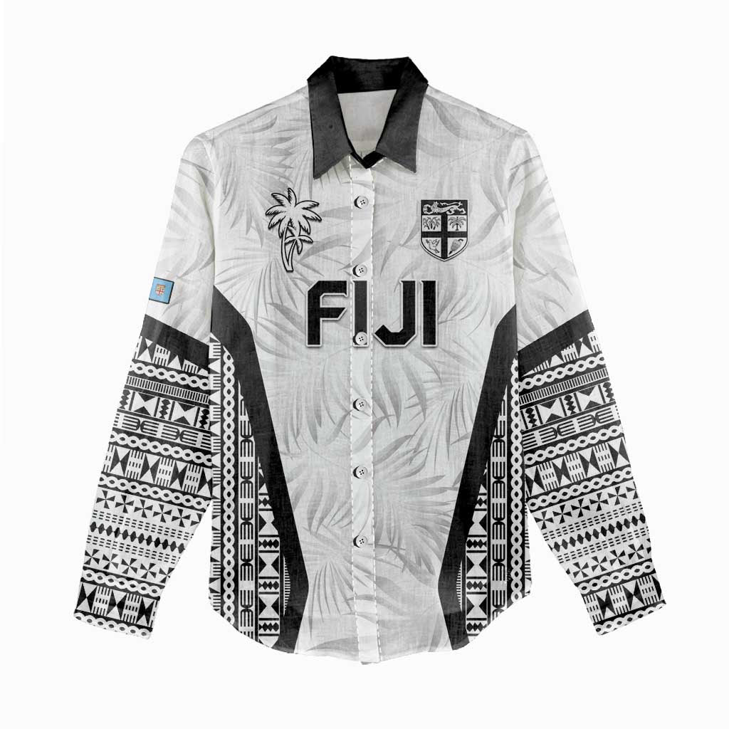 Custom Fiji 2026 Rugby Women Casual Shirt Fijian Tapa Pattern