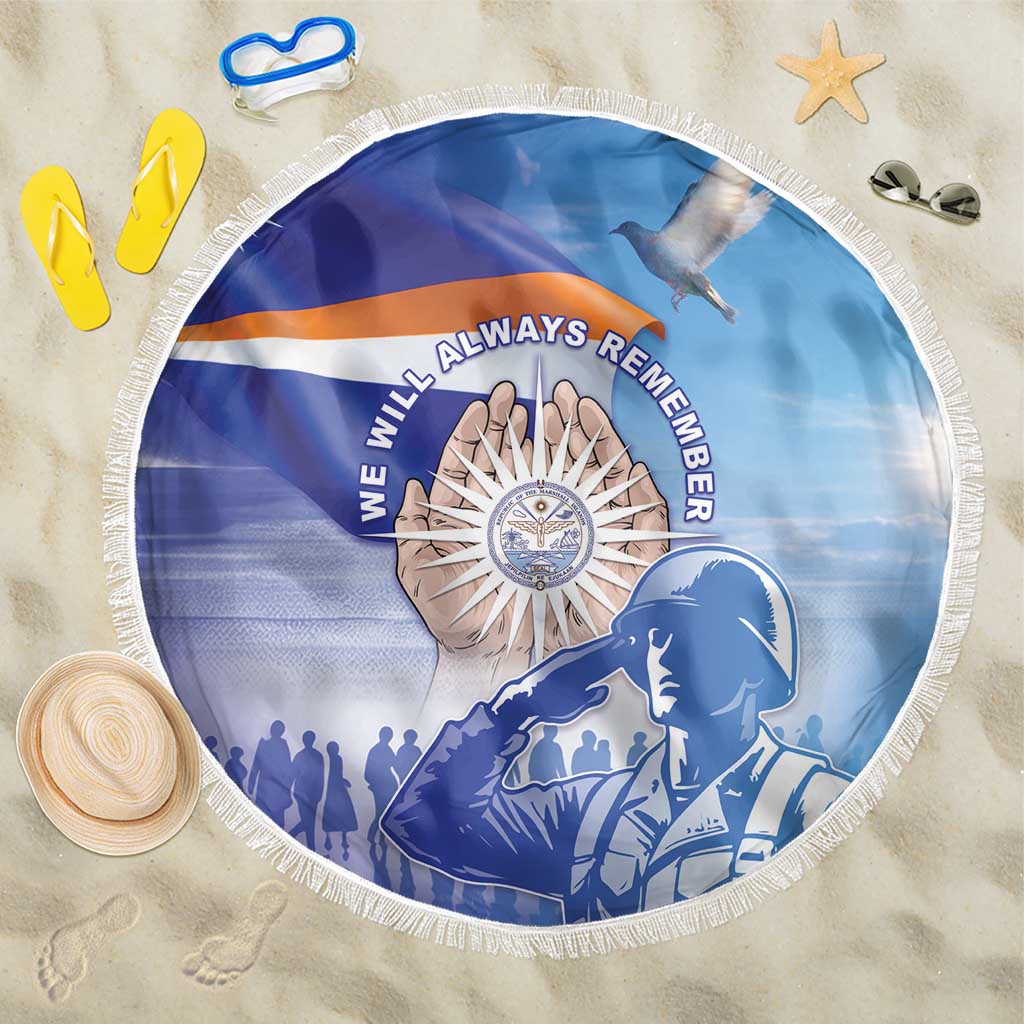 Marshall Islands Remembrance Day Beach Blanket We Will Always Remember
