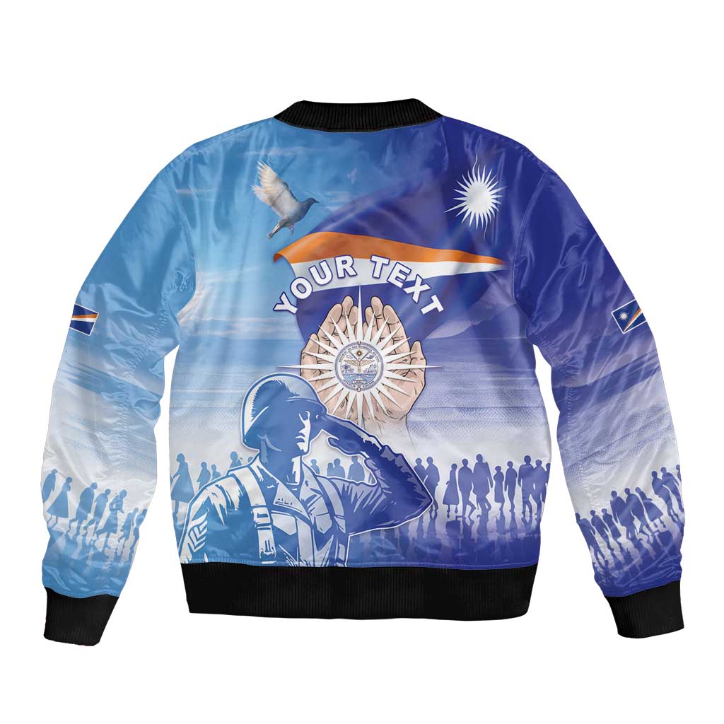 Personalised Marshall Islands Remembrance Day Bomber Jacket We Will Always Remember