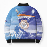 Personalised Marshall Islands Remembrance Day Bomber Puffer Jacket We Will Always Remember