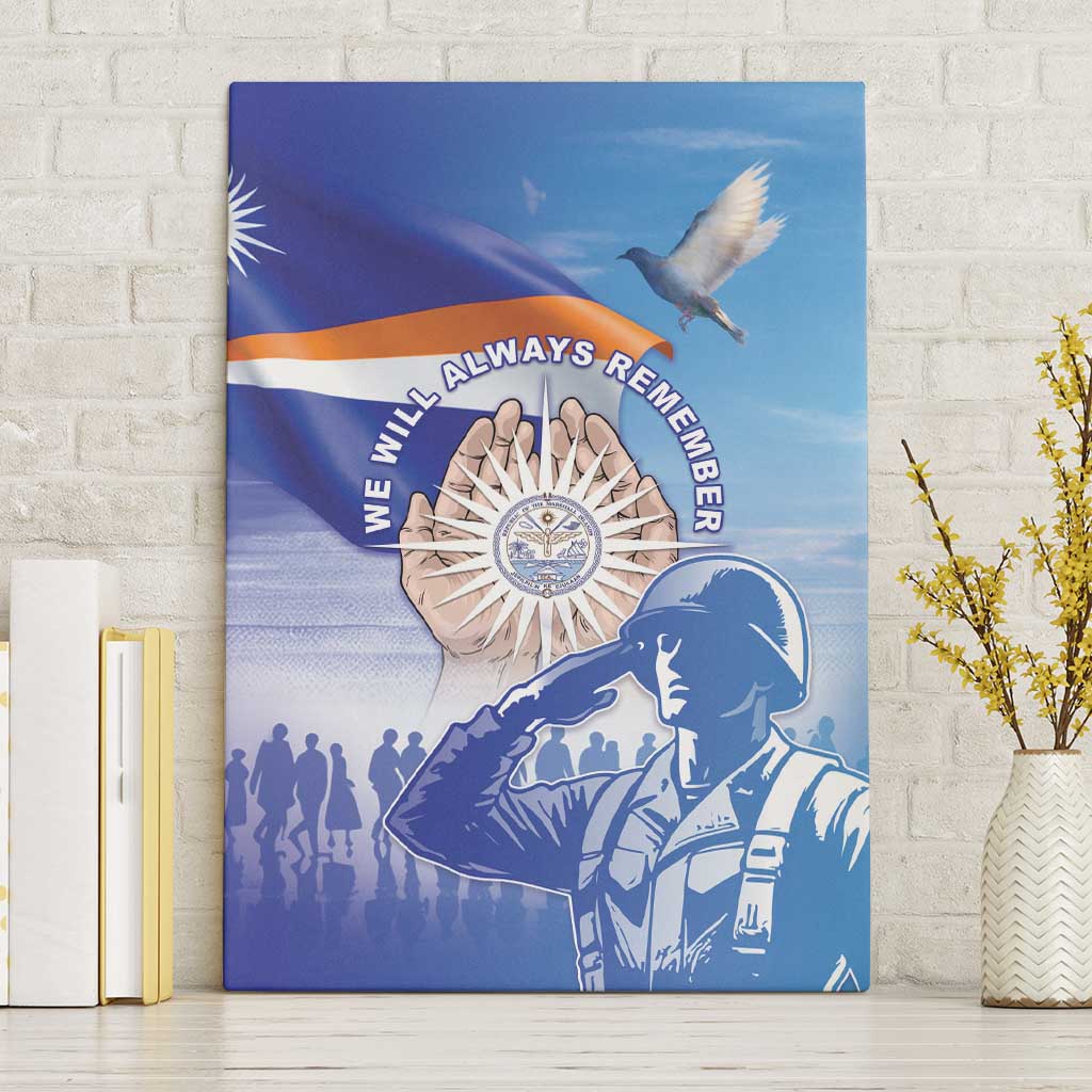 Marshall Islands Remembrance Day Canvas Wall Art We Will Always Remember