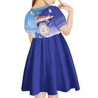 Personalised Marshall Islands Remembrance Day Kid Short Sleeve Dress We Will Always Remember