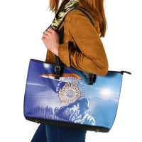 Marshall Islands Remembrance Day Leather Tote Bag We Will Always Remember